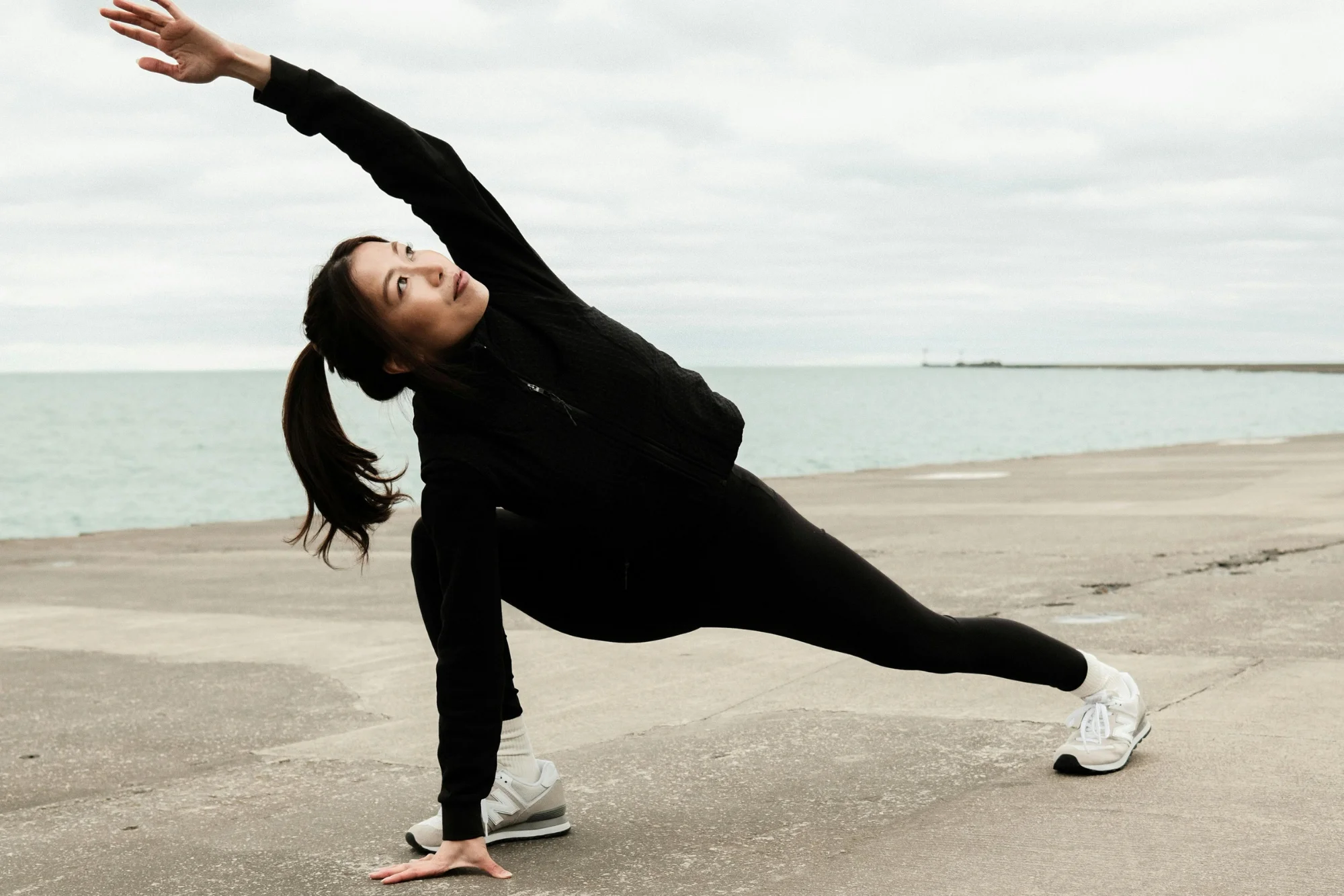 Woman stretching
